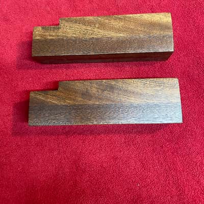 Fender Rhodes MK1 Keyboard End Blocks - Exotic African Sapele Wood image 2