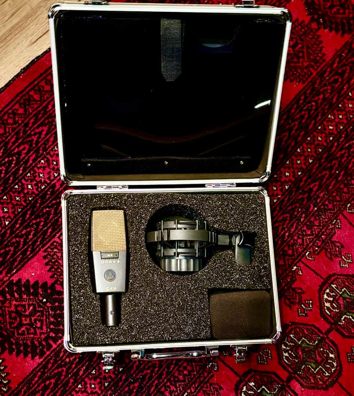 AKG C414 XLII Large Diaphragm Multipattern Condenser Microphone 2010s - Black image 1