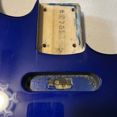 1990 Japan Charvel 275 Deluxe Candy Blue Guitar Body Floyd Ready image 10