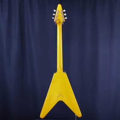 Epiphone '58 Korina Flying V - Aged Natural (White Pickguard) image 7