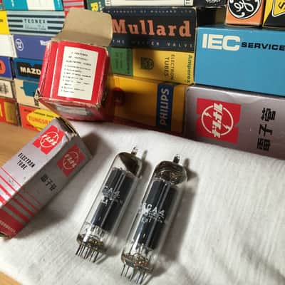 2x Matched NOS 6CA4 EZ81 Matsu/Mullard Mini Rectifier Tubes (Vintage Panasonic) ~ Several Pairs In Stock ~ Legendary Warm Tone w/ Translucent Highs image 1