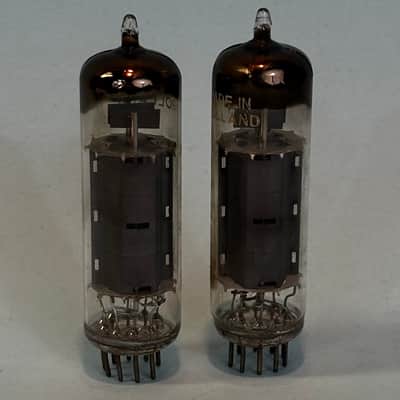 1960s Amperex EL84 6BQ5 x2 Matched Pair Vintage Holland Gray Plate D Getter!T462 image 3