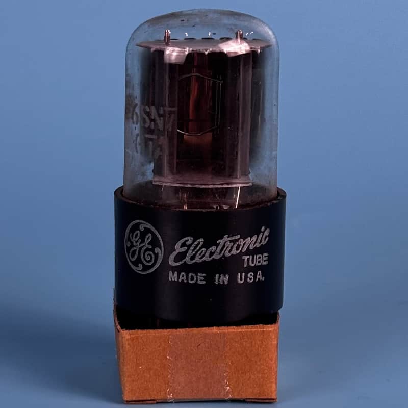 1954 General Electric 6SN7GT Vintage Grey Plated vacuum tube! Tests Good! T588 image 1