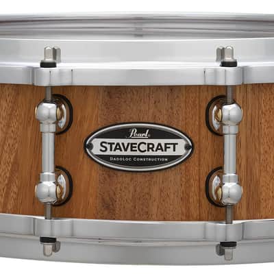 Pearl StaveCraft 14"x5" Maximum Volume Snare Drum with 20mm Makha shell, Thai Oak DadoLoc and MasterCast Die-Cast Hoops in Hand-Rubbed Natural Satin Finish image 1