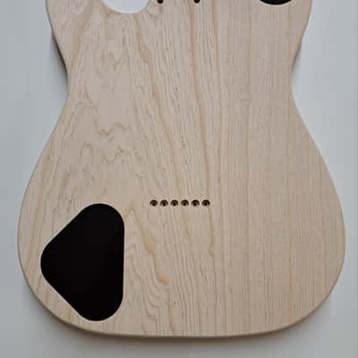 Shepard Custom Guitars Custom Telecaster Body Semi-hollow Backroute Violin Master Flamed Maple Top on 1pc Swamp Ash 2023 - Unfinished image 7