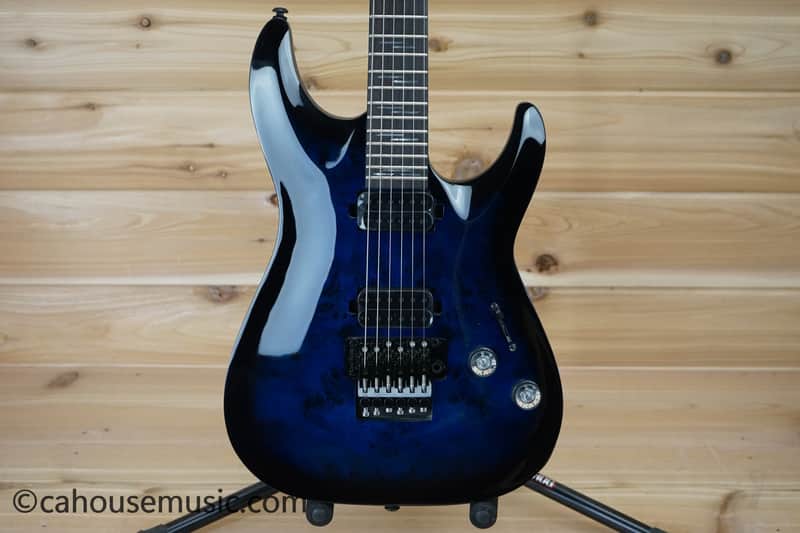 Immagine Schecter Omen Elite-6 FR See Thru Blue Burst Solid Body Electric Guitar B-Stock - 1