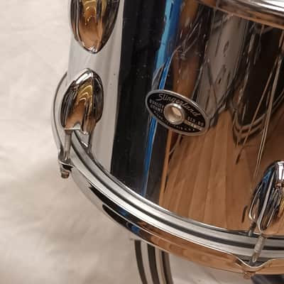Slingerland 1970s Chrome Over Wood 3 Piece Kit- 12″/16″/20″ image 10