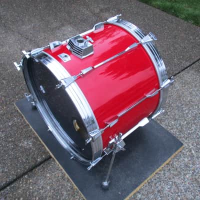 Tama Vintage Rockstar 22 X 16 Bass Drum, Lipstick Red, Made in Japan ! image 4