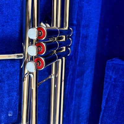 Silver Valve trombone, with case and mouthpiece image 5