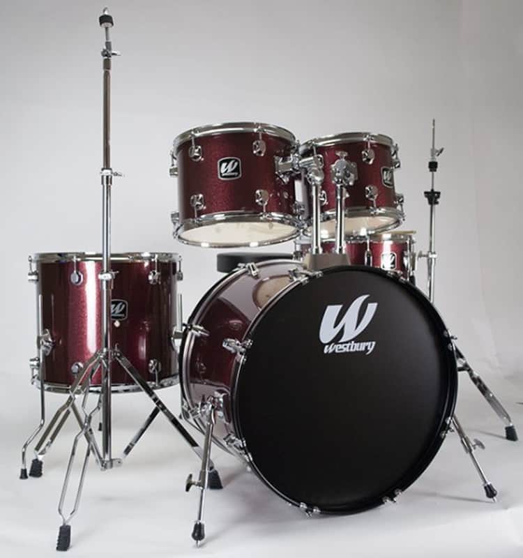 Immagine Westbury 5-Piece Drum Shell Pack  w/Throne & Hardware Included - Ruby Sparkle - 1
