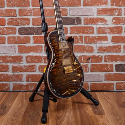 PRS Private Stock #1299 10th Anniversary Single Cut Trem Quilted Maple Top Tiger Eye Burst with Brazilian Rosewood 2007 w/OHSC image 3