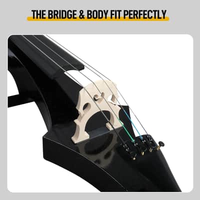 US Full Size 4/4 Electric Cello – Black Piano Finish | Z-Style Design | Complete Set image 9