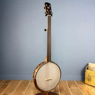 Ode Fretless Walnut Magician Nylon 5-String Openback Banjo 12" image 5
