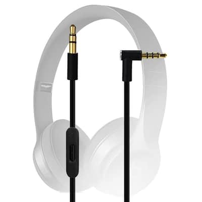 Original Replacement AUX Audio Cable Cord for Beats by Dre Headphones Solo/Studio/Pro/Wireless/Mixr with MIC Black+Replacement Charger Cable for Beats by Dr Dre and Pill image 2