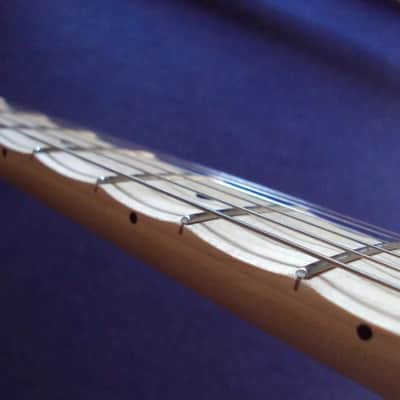 Scalloped Squier SONIC Stratocaster HSS coralred  with Tremolo and  maple Fretboard ,playing ala Yngwie,Ritchie and CO! image 11