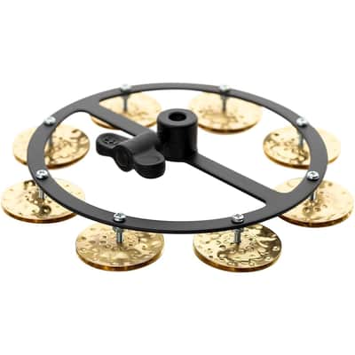 Meinl Headliner Hi Hat Tambourine 5" w/Hammered Brass Jingles 1-Row Black image 4