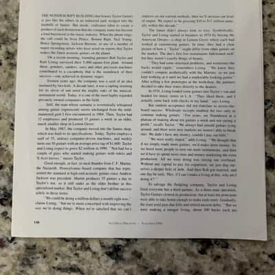 Taylor Price List & Catalog 1993 Dan Crary Koa 900 800 700 600 500 image 9