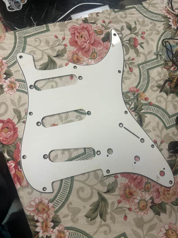 Fender Stratocaster Standard Pick Guard 1980’s - White 12 Hole image 1