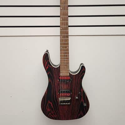 Cort KX Series 6 String Electric Guitar Etched Black & Red image 1