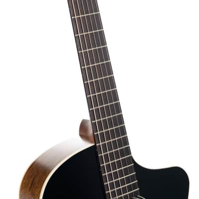 Cort CORE-MC Ovangkol Acoustic-Electric Guitar w/Gig-bag. Black Top Semi Gloss DIRECT SHIP image 18
