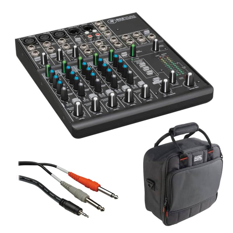 Mackie 802VLZ4 8-channel Analog Mixer with Mixer Bag & Hosa CMP-159 Stereo Breakout Cable image 1