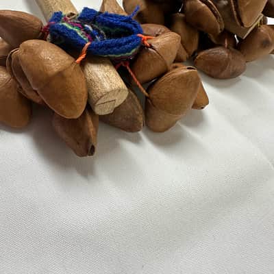 Seed Pod Nut Rattle Shakers (Pair), Sound Effect, 8" Handles - EXCELLENT image 6