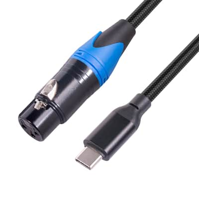 USB C Male to XLR Female Microphone Cable 10 FT, Type-C XLR Stereo Audio Cord Link Converter Cable, Plug and Play P&P Audio Adapter for Recorder, Smartphone, Laptop image 3