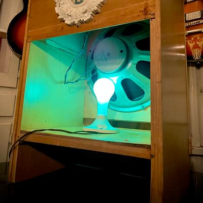 Rotary Connection 1x15 mcm guitar speaker semi open cab. Lights Up! Vintage CTS 8 ohm speaker. Real Hardwood. 2026 - Blonde/wood image 8