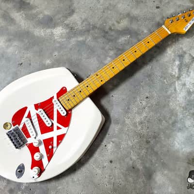 Jack's Guitarcheology "Bed Pan Halen's Frankensh*t" Toilet Seat Electric Guitar (2021 White Relic) image 4