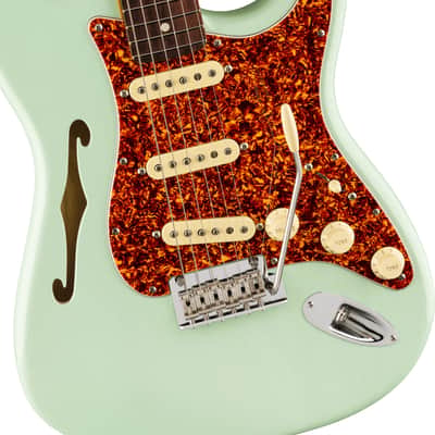 FENDER American Professional II Stratocaster® Thinline, Rosewood Fingerboard, Transparent Surf Green image 3
