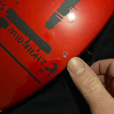 Left Handed Fernandes Vertigo Metallic Red Modded image 12