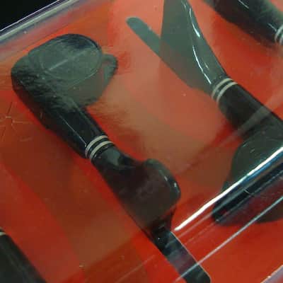 Grover 144BCL4 Mini Bass Guitar LEFT-HAND Tuning Machines 4 In-Line, Black Chrome image 5