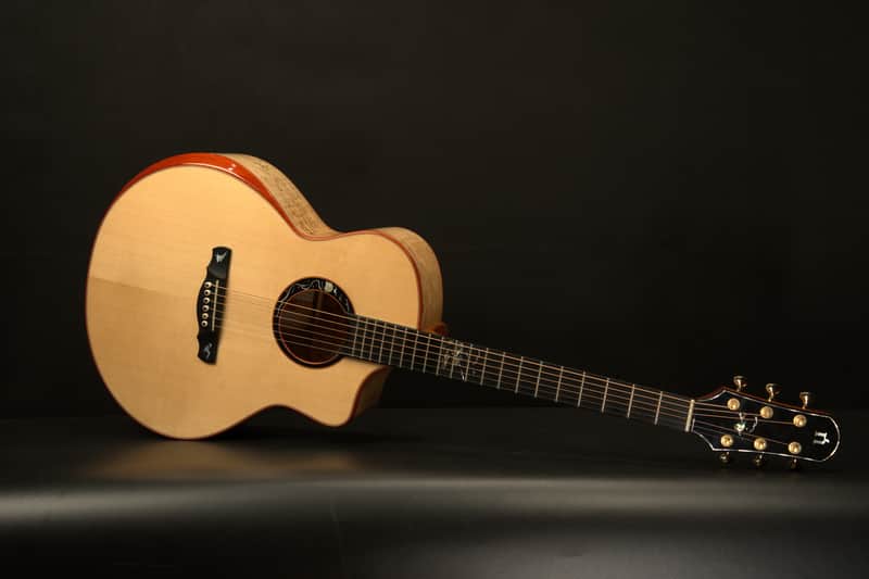 Natasha JC48 - European Spruce and Spalted Maple Acoustic Guitar - Gloss image 1