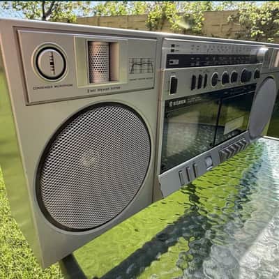 SILVER SVT 45L Rare Vintage Cassette Deck +TV Boombox Retro SHIN-SHIRASUNA Japan image 11