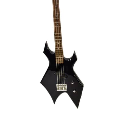 B.C. Rich Bronze Series Warlock Electric Bass Guitar Black image 1