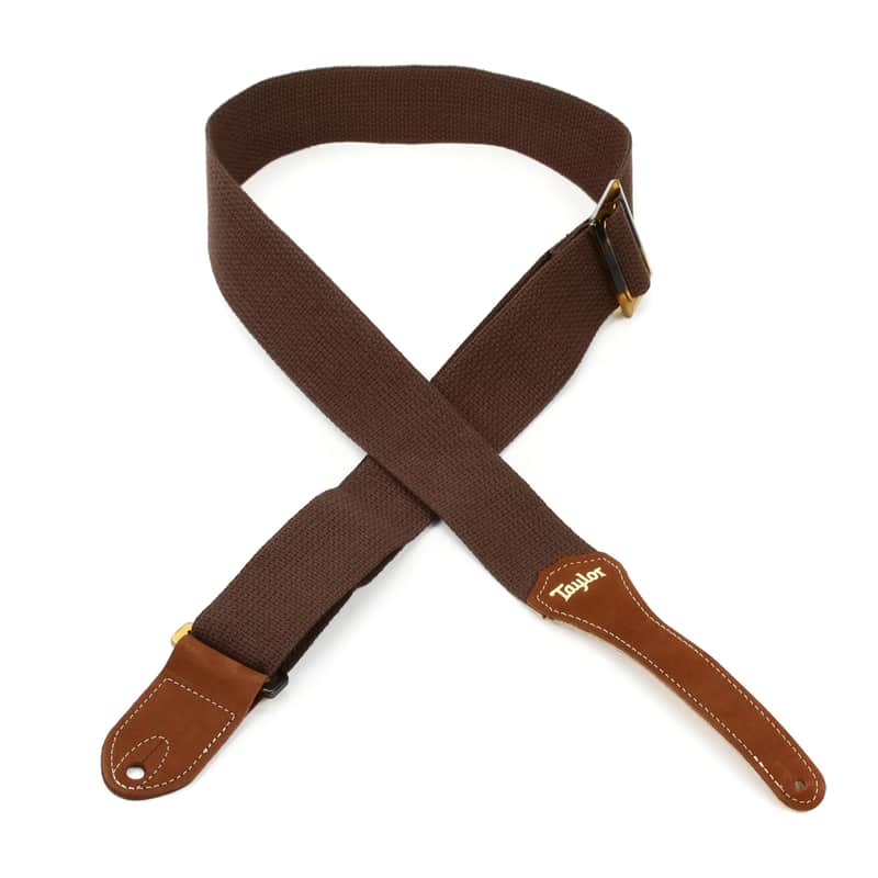 Taylor GS Mini Strap 2" Cotton Amber Buckle - Chocolate Brown image 1