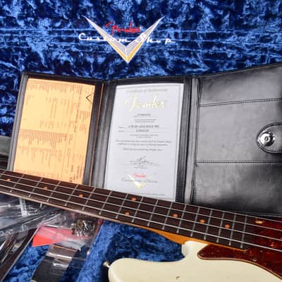 Fender Custom Shop Ltd 60 Jazz Bass 2022 - Relic Olympic White image 9