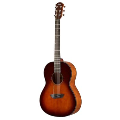 Yamaha Tobacco Brown Sunburst Parlor Guitar, Mahogany Back And Sides, Solid Spruce Top image 4