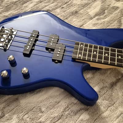 Glarry GIB-4 - 4-String Bass - Set-up - 2025 - Reverse PJ Pickups - Glossy Blue image 4