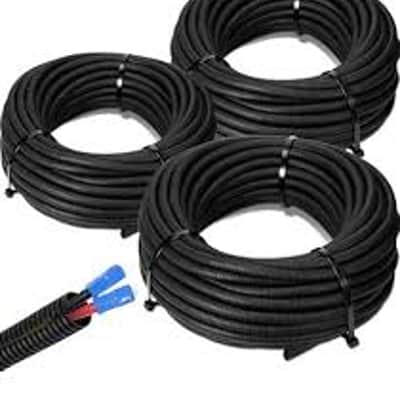 300 FT 1/8" 3mm with Dispenser Black Split Loom Conduit Polyethylene Tubing image 1