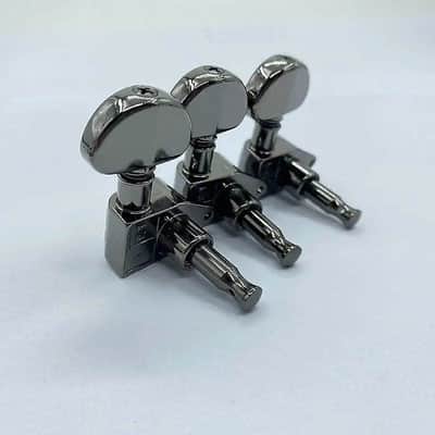 Grover 3x3 Black Nickel Guitar Tuning Pegs Machine Heads Keys image 11