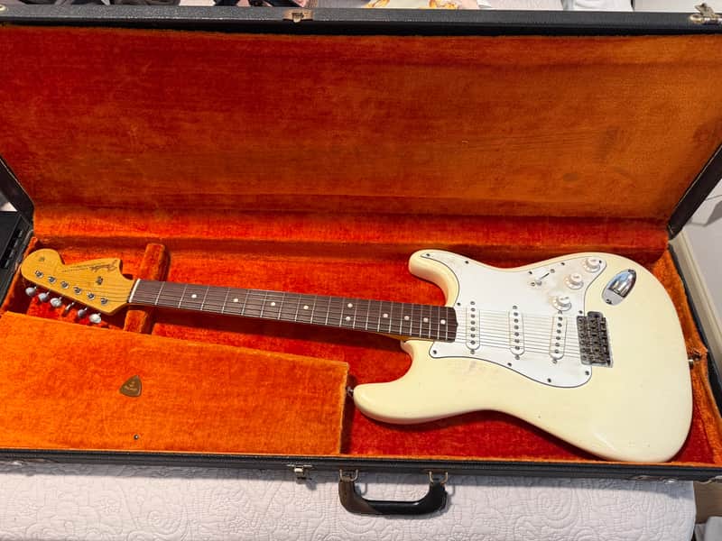 1966 Stratocaster, OHSC, Oly White