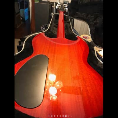 J.W. Van SG style neck through Electric guitar Cherry Burst image 16