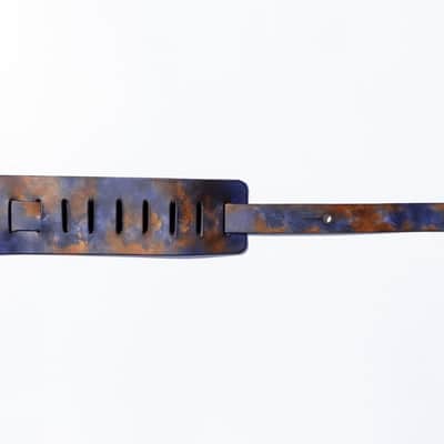burnyblack custom bass,guitar strap - moon 3 brown/darknavy image 7