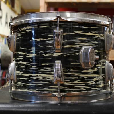 1969 Ludwig Hollywood in Black Oyster Pearl 14x22 8x12 9x13 16x16 image 24