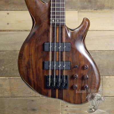 Lea Custom 4 String Electric Bass Guitar Walnut w/ Case image 5