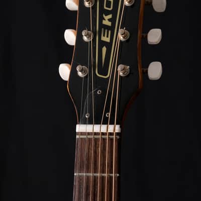 Vintage Left handed EKO Ranger 6 acoustic guitar with original case image 4