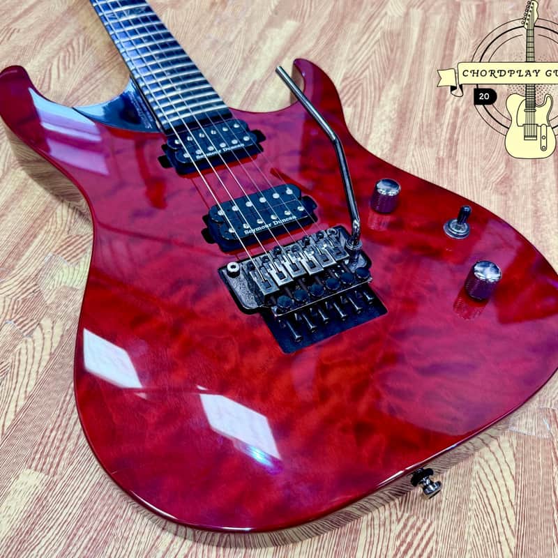 🔥RARE🔥 Washburn Parallaxe PXS10FRQTR Floyd Rose~ Seymour Duncan~ 2014~ Red!