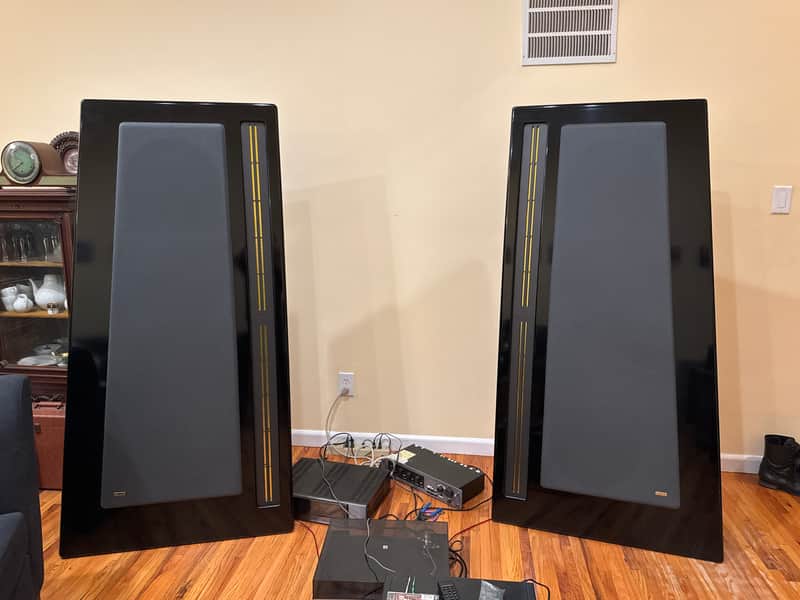 Carver Amazing Platinum MK IV speakers 1980's - Black lacquer image 1