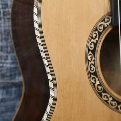 Early 1900's French Parlor Guitar - Mirecourt René Gérome Salon, Gypsy Parlor - Romantic Nylon String image 13